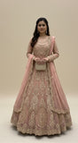 Serene Blush Pink Embroidered Anarkali Gown