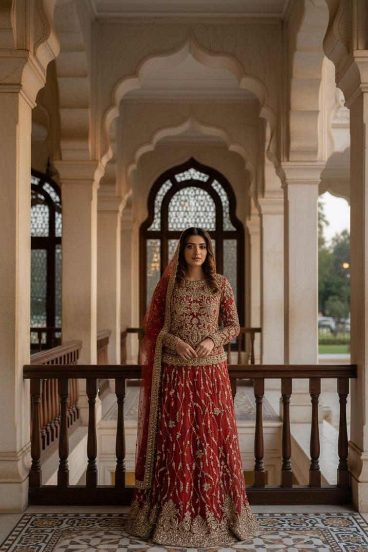 The Royal Crimson Heritage Lehengas