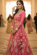Pink Mirror & Gota Patti  Embroidered Lehenga Set