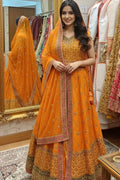 Embroidered Pishwas & Dupatta Set